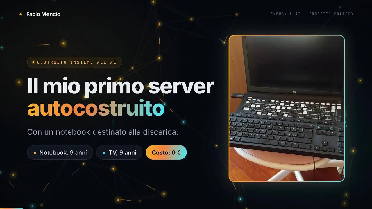 Fotogramma del video del progetto Il mio primo server autocostruito